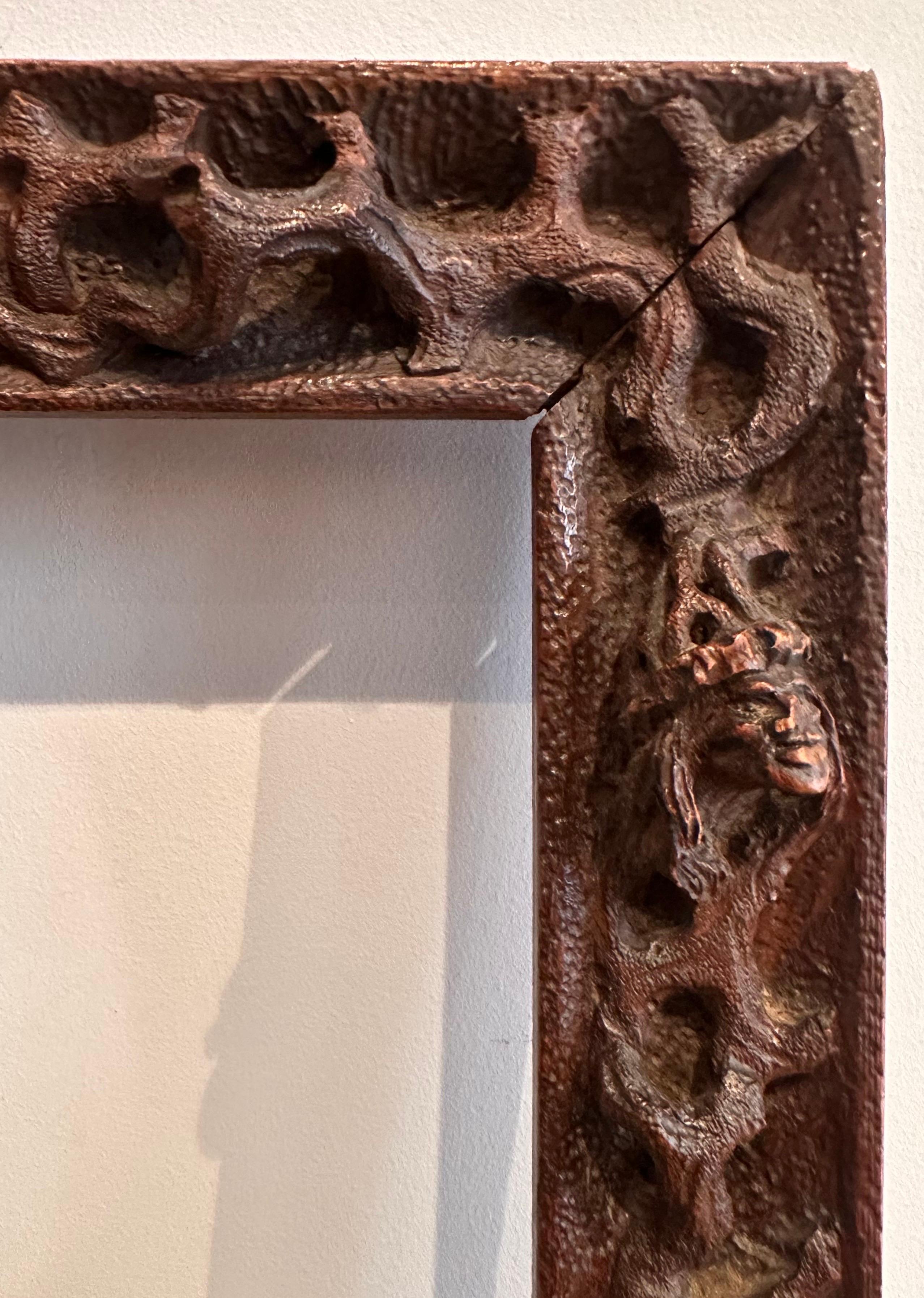 Carved and Openwork Wooden Frame, Austria, Early 19th C. In Fair Condition For Sale In PARIS, FR