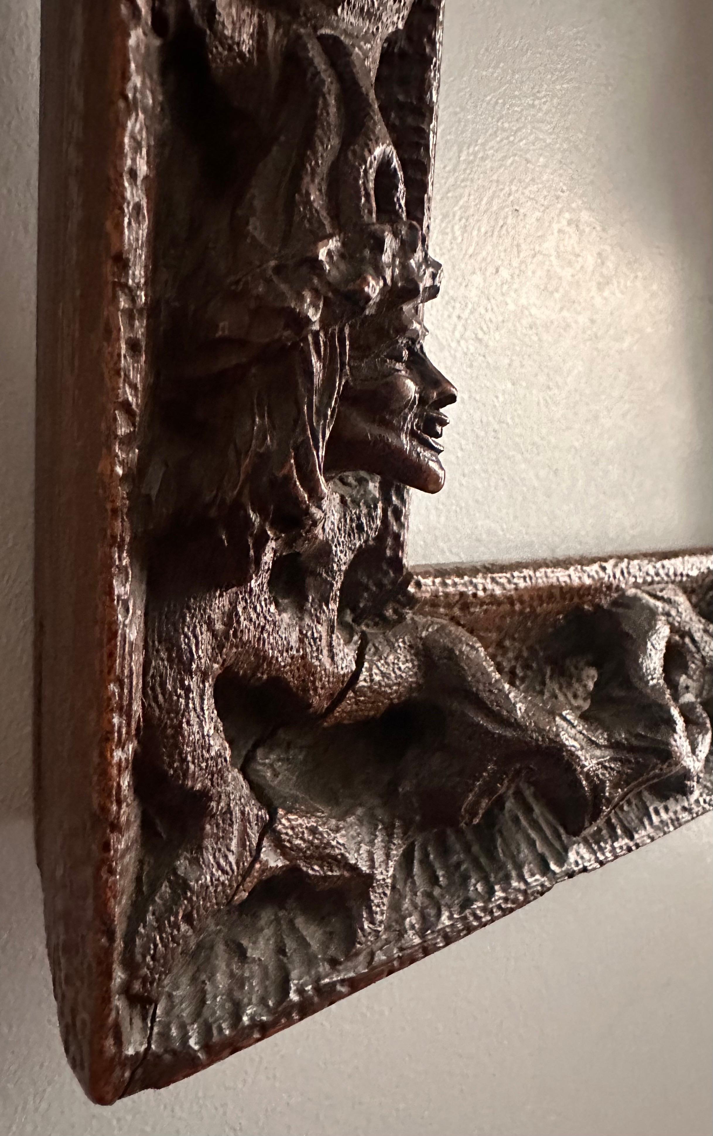 Carved and Openwork Wooden Frame, Austria, Early 19th C. For Sale 2