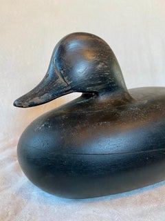 Carved and Painted Black Duck Decoy, by Pat Gardner, Nantucket, circa 1960s