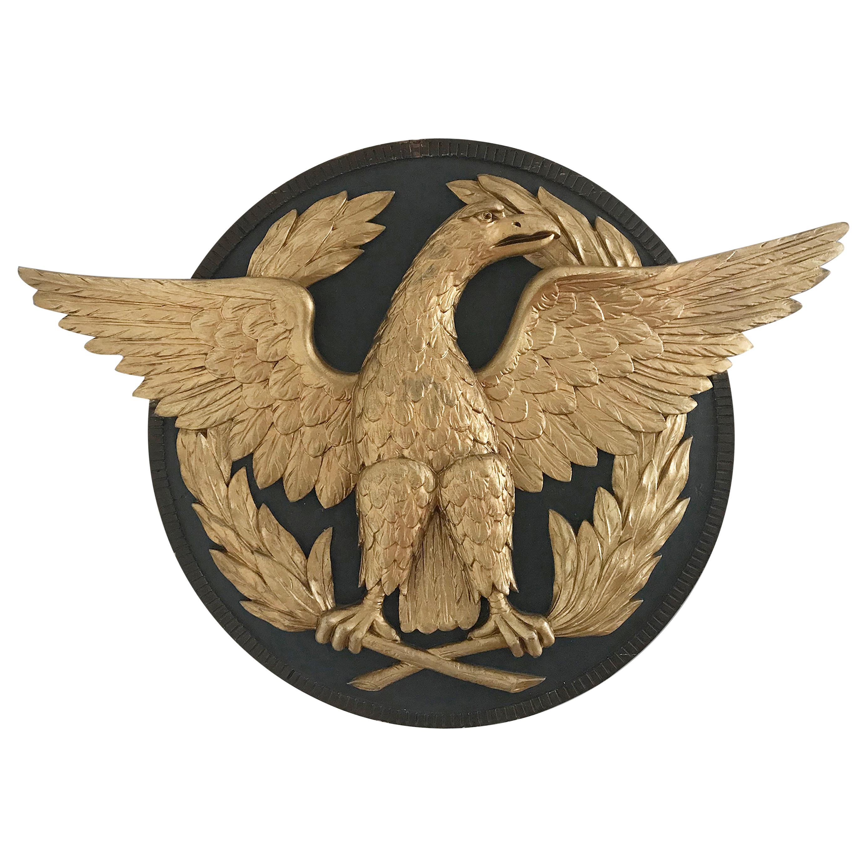 Carved and Painted Eagle Roundel