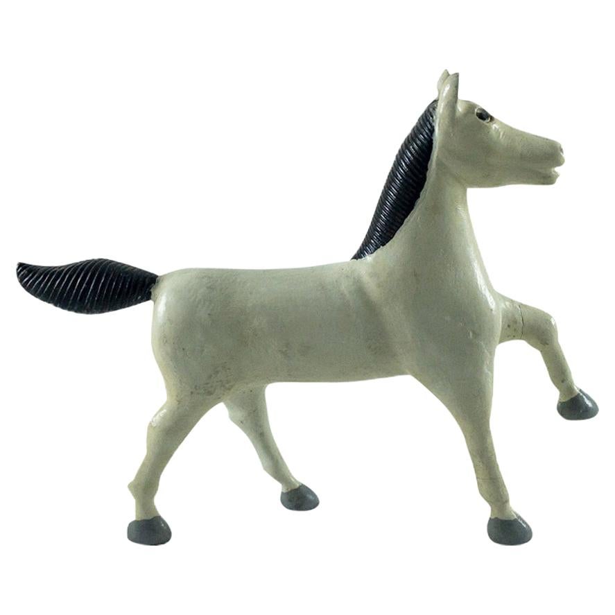 Carved and Painted Folk Art Horse