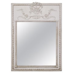 Carved and Painted French Louis XV Style Mirror