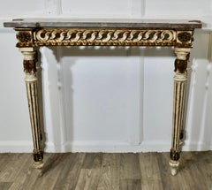Carved and Painted French Style Console or Hall Table