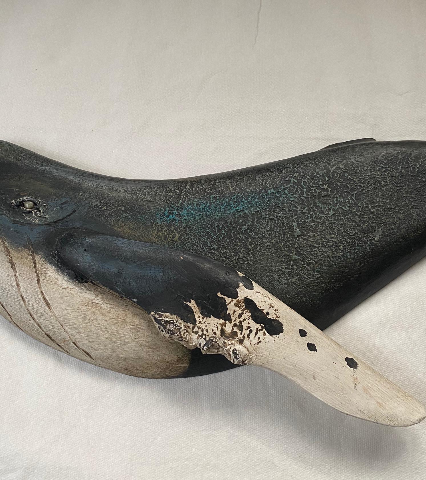 humpback whale carving