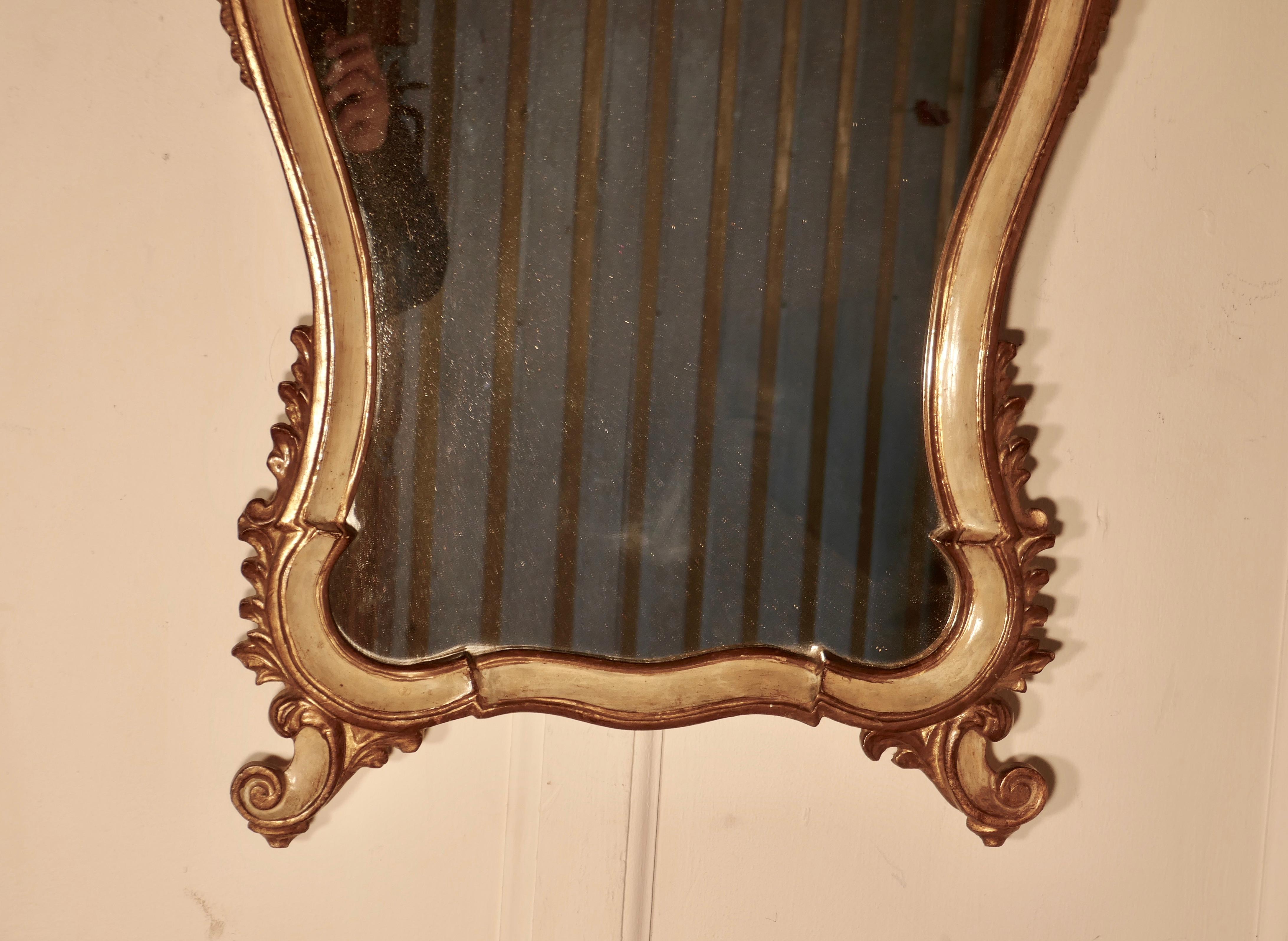 Carved and Painted Italian Console Mirror In Good Condition For Sale In Chillerton, Isle of Wight