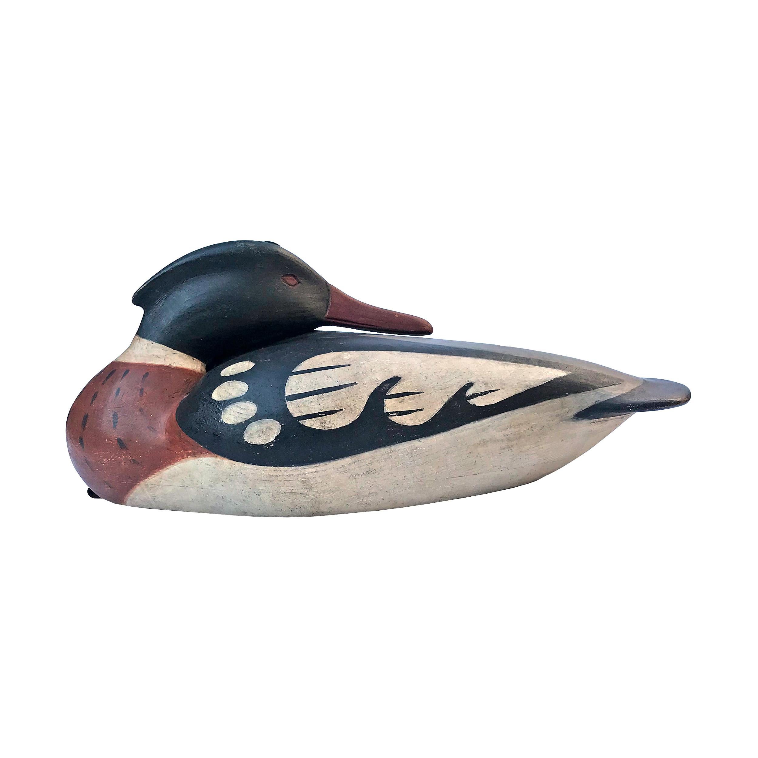 Carved and Painted Merganser