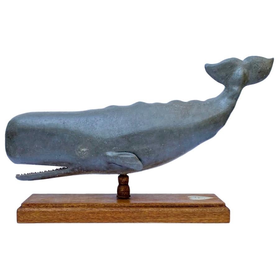 Carved and Painted Model of a Sperm Whale by Frank Finney