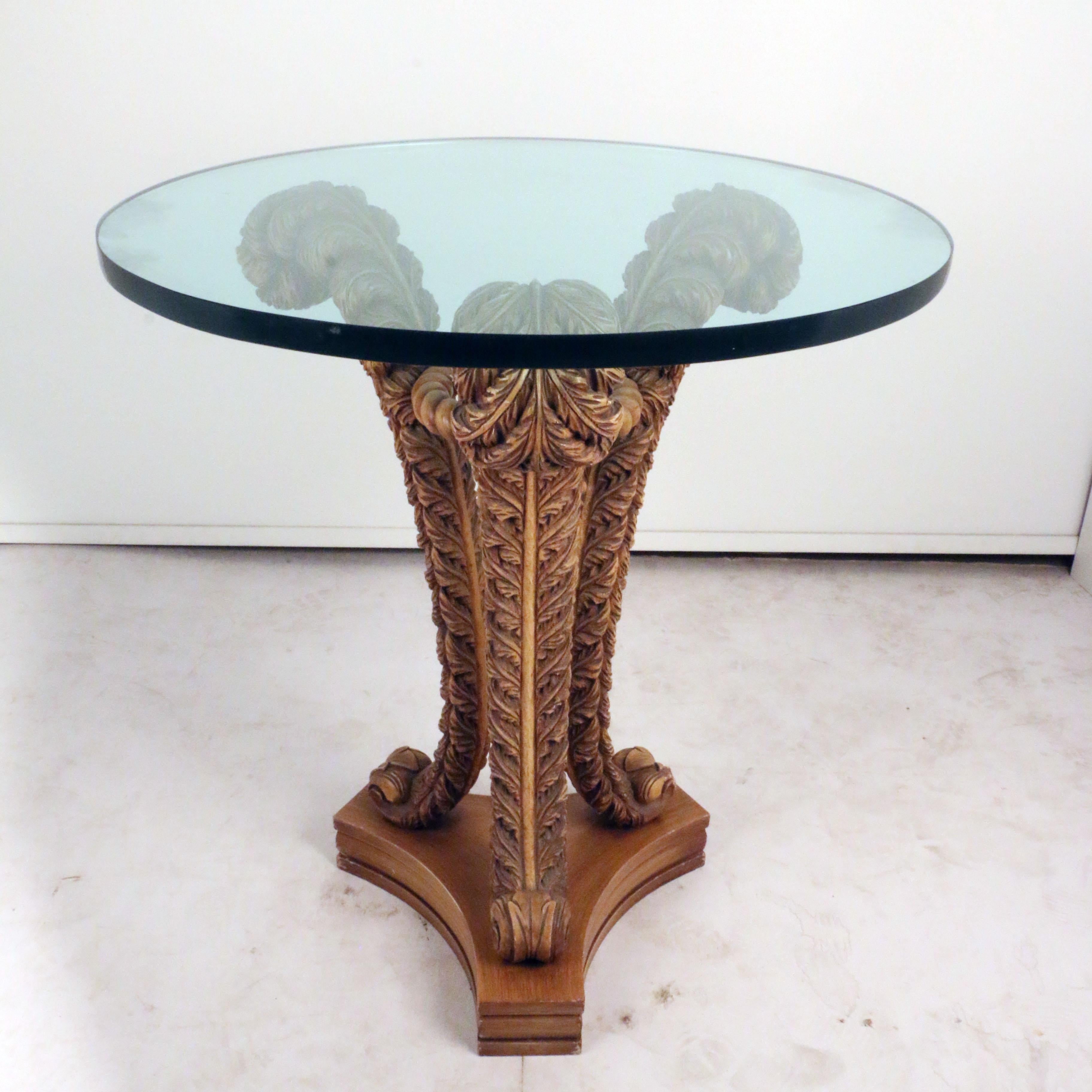 Hollywood Regency Carved and Painted Occasional Table, Attributed to Louis Pistono For Sale