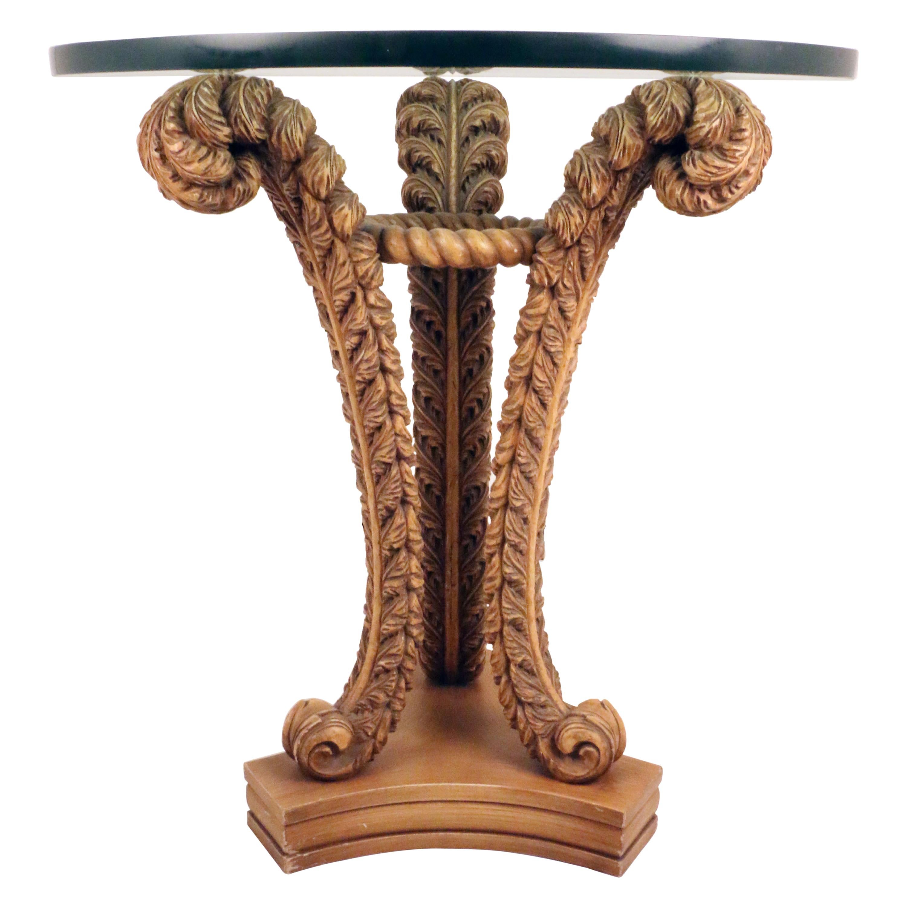 Carved and Painted Occasional Table, Attributed to Louis Pistono For Sale