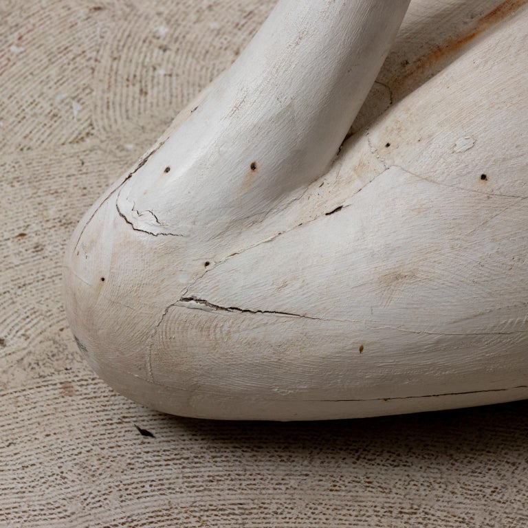 Carved and Painted Swan Decoy by JP Hand For Sale at 1stDibs wooden