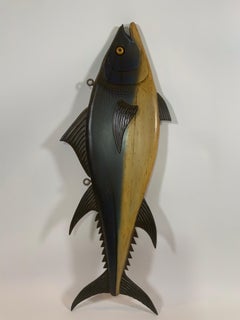 Carved and Painted Tuna Fish Carving