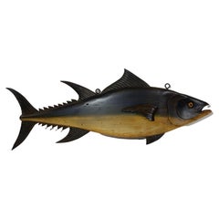 Carved and Painted Tuna Fish Trade Sign