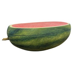 Carved and Painted Watermelon Box by Frank Finney