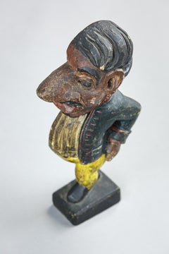 Carved and Painted Wood Jeu de Massacre Fairground Figure