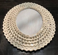 Carved and Painted Wood Mirror