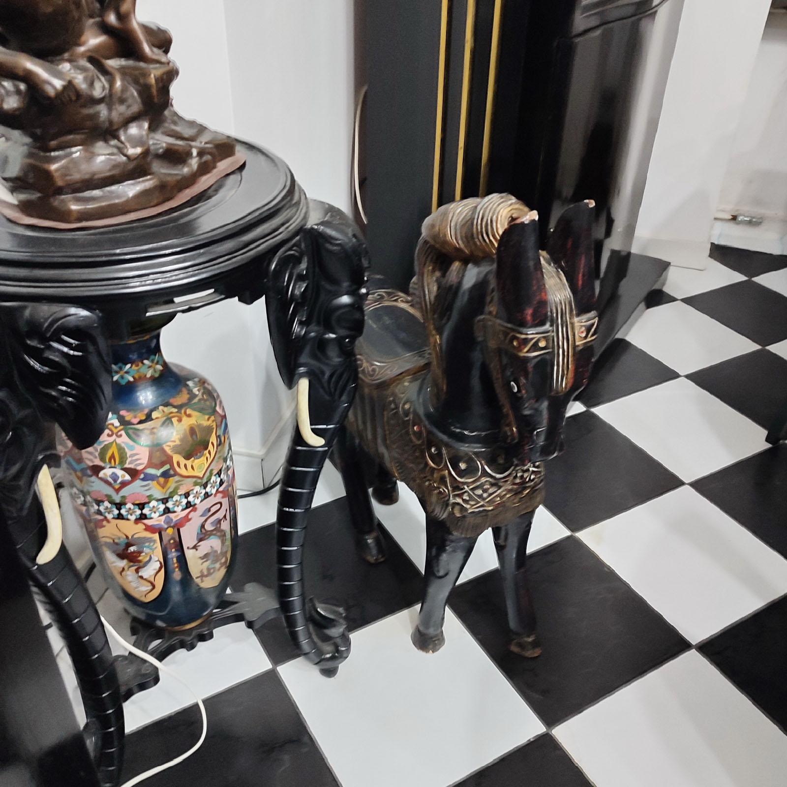 Carved and Painted Wooden Horse For Sale 2