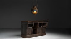 Carved and Painted Wooden Store Counter, France 1800