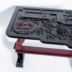 Carved and Patinated Wood Table, France, Late 19th Century