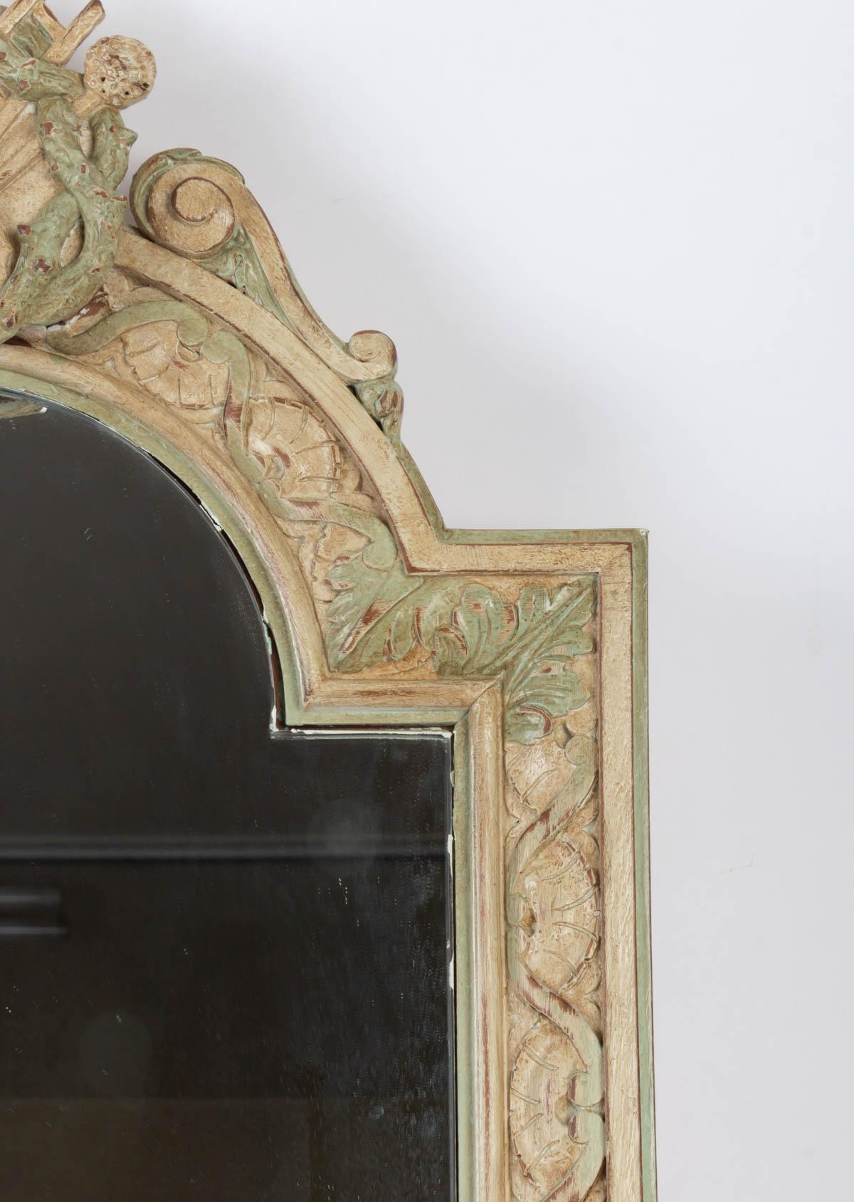Carved and Patinated Wooden Mirror in the Napoleon III Style 4