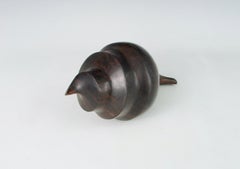 Carved and Polished Rosewood Conch Shell
