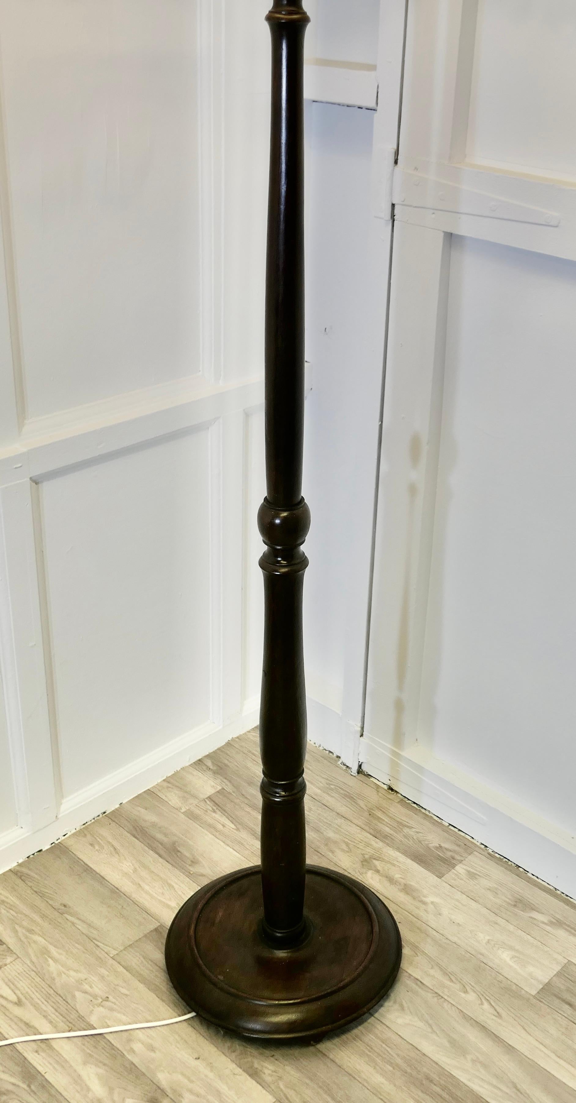 Art Deco Carved and Turned Floor Lamp, Standard Lamp For Sale