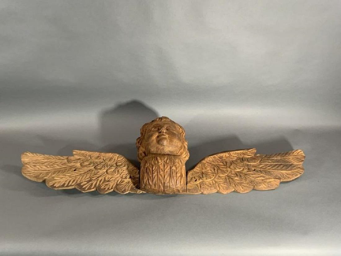 Contemporary Carved Angel Trailboard