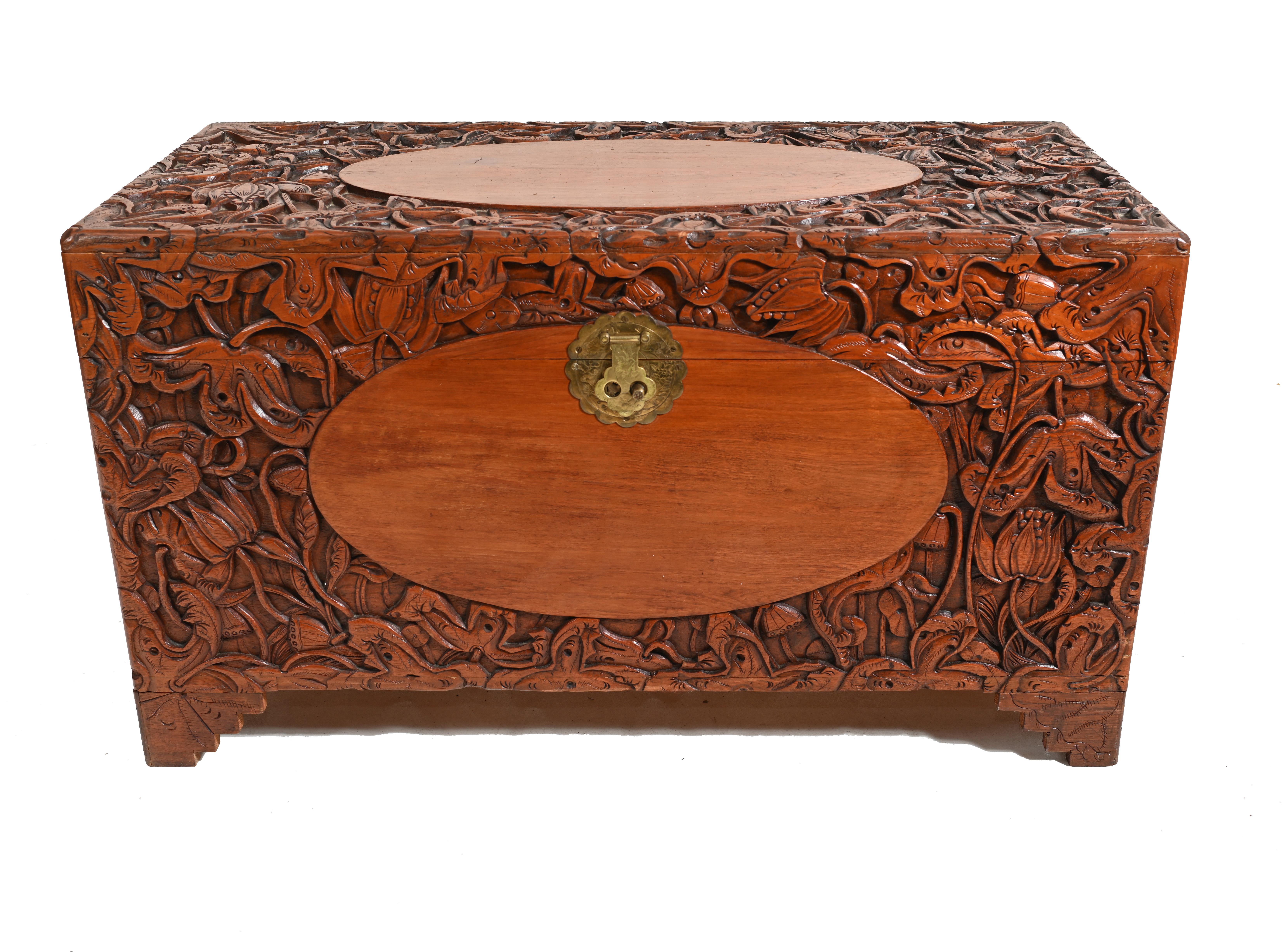 antique camphor wood chest