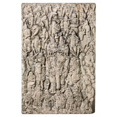 Geschnitzte antike Steinplakette eines Schülers von Hugh Casson