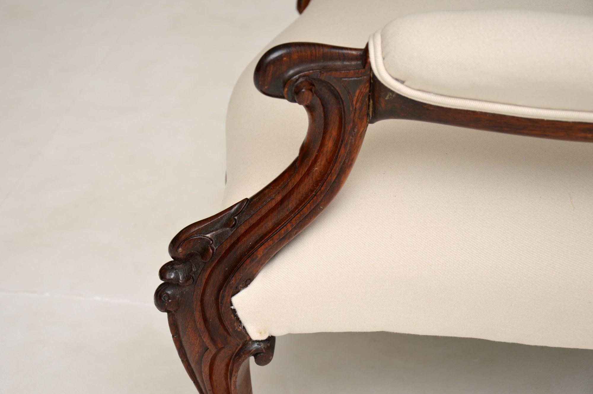 19th Century Carved Antique Victorian Armchair