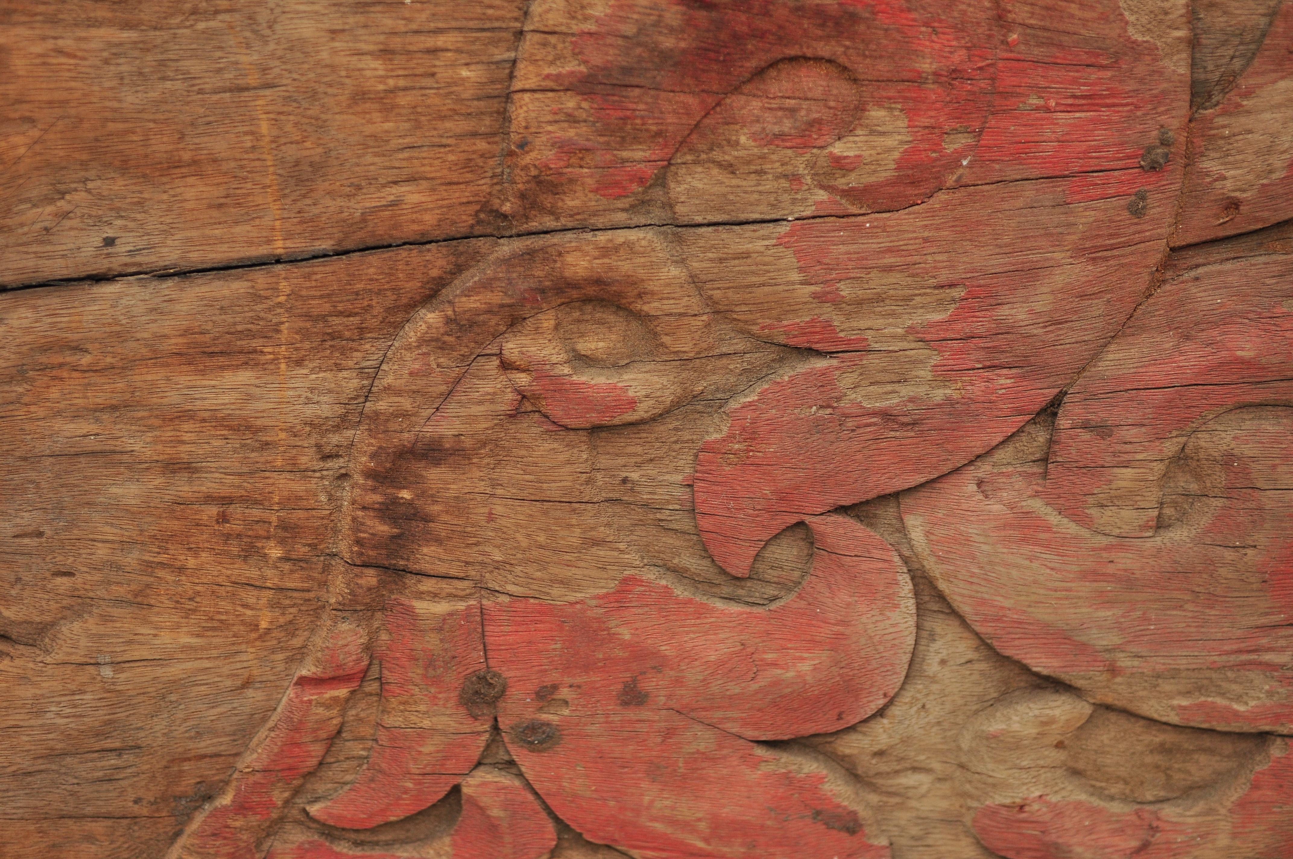 Carved Architectural Beam, Dayak, Borneo Longhouse, Mid-20th Century 1