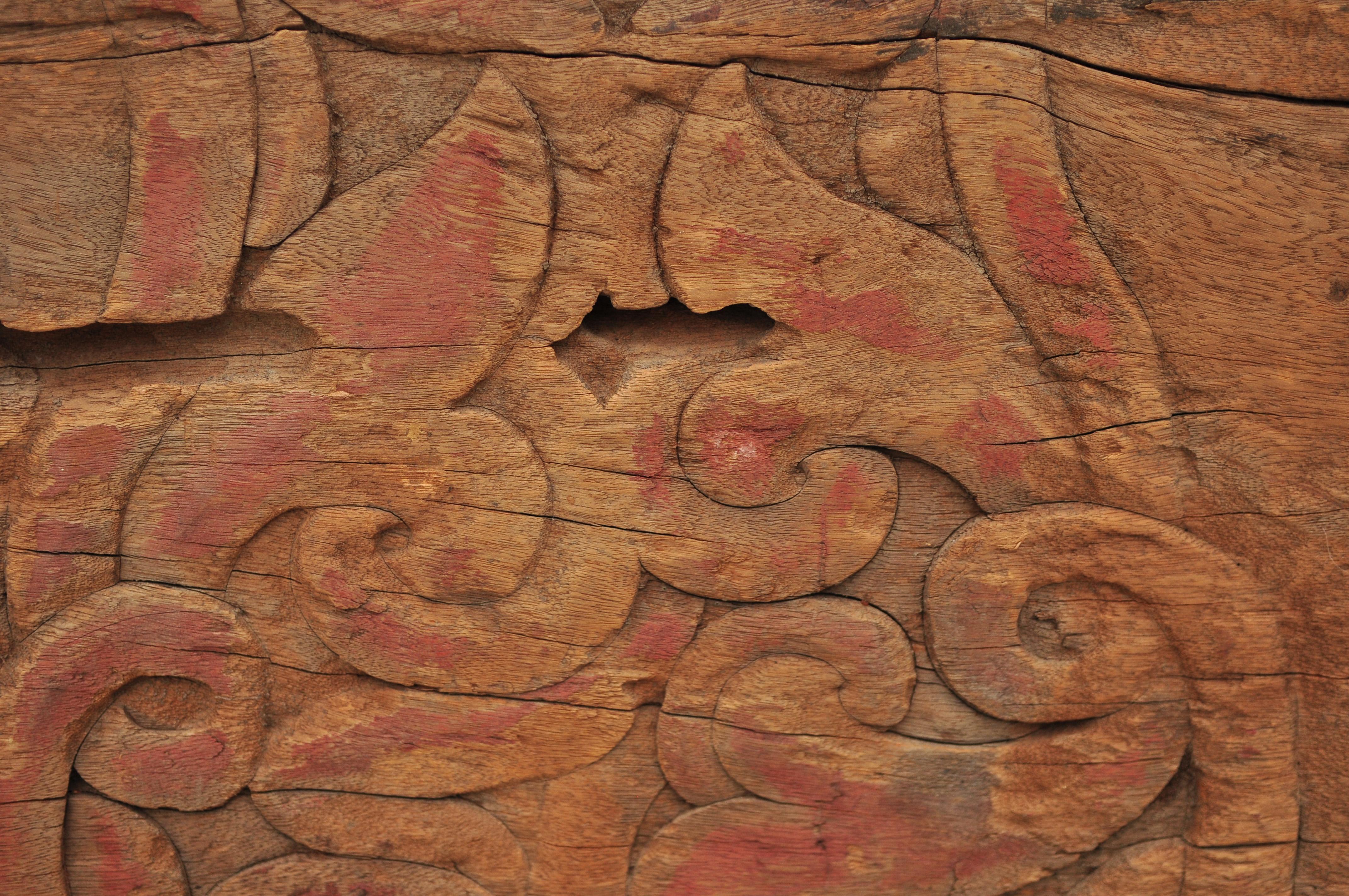 Carved Architectural Beam, Dayak, Borneo Longhouse, Mid-20th Century 2