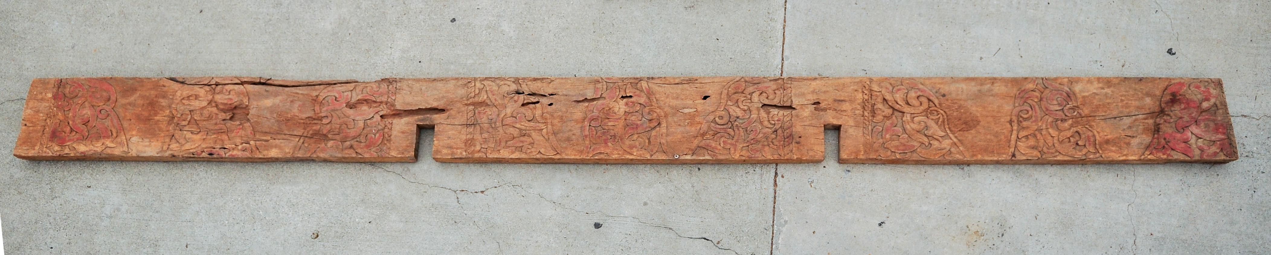 Carved Architectural Beam, Dayak, Borneo Longhouse, Mid-20th Century 3