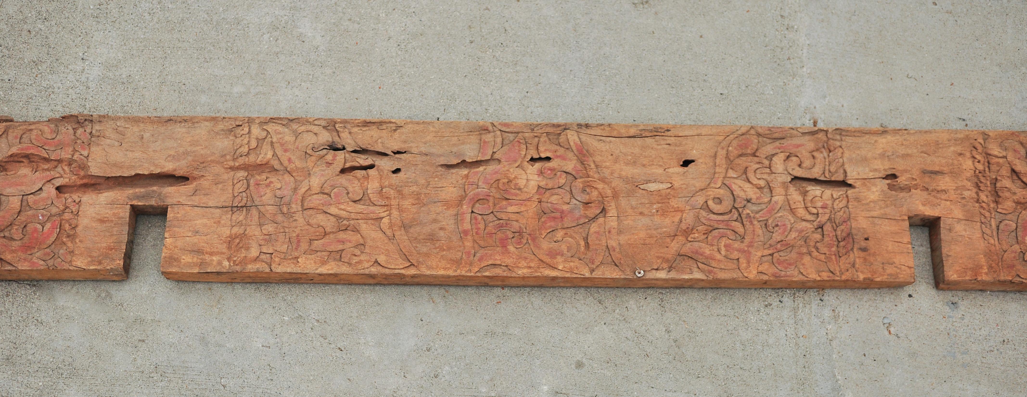 Carved Architectural Beam, Dayak, Borneo Longhouse, Mid-20th Century 5