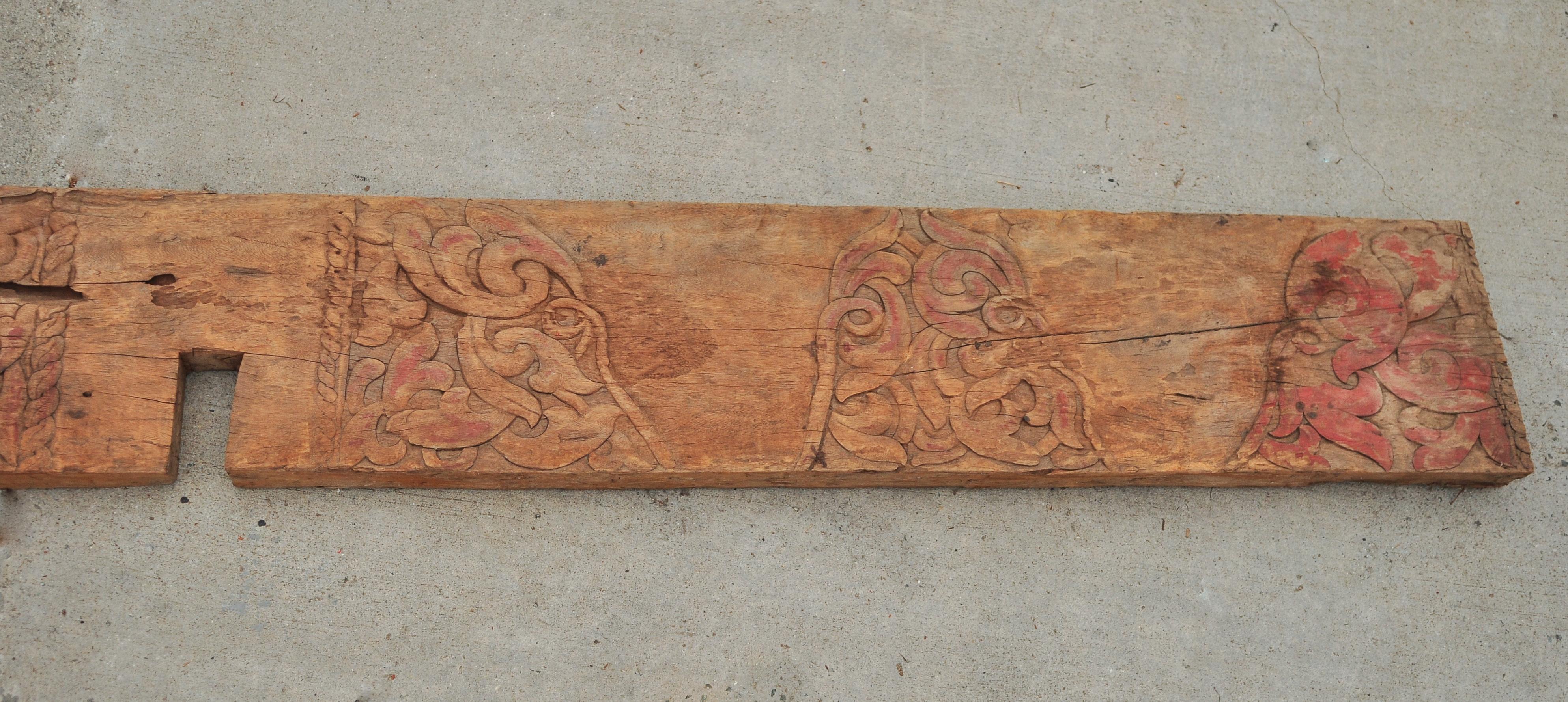 Carved Architectural Beam, Dayak, Borneo Longhouse, Mid-20th Century 6
