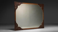 Carved Arts & Crafts Mirror, England 1850