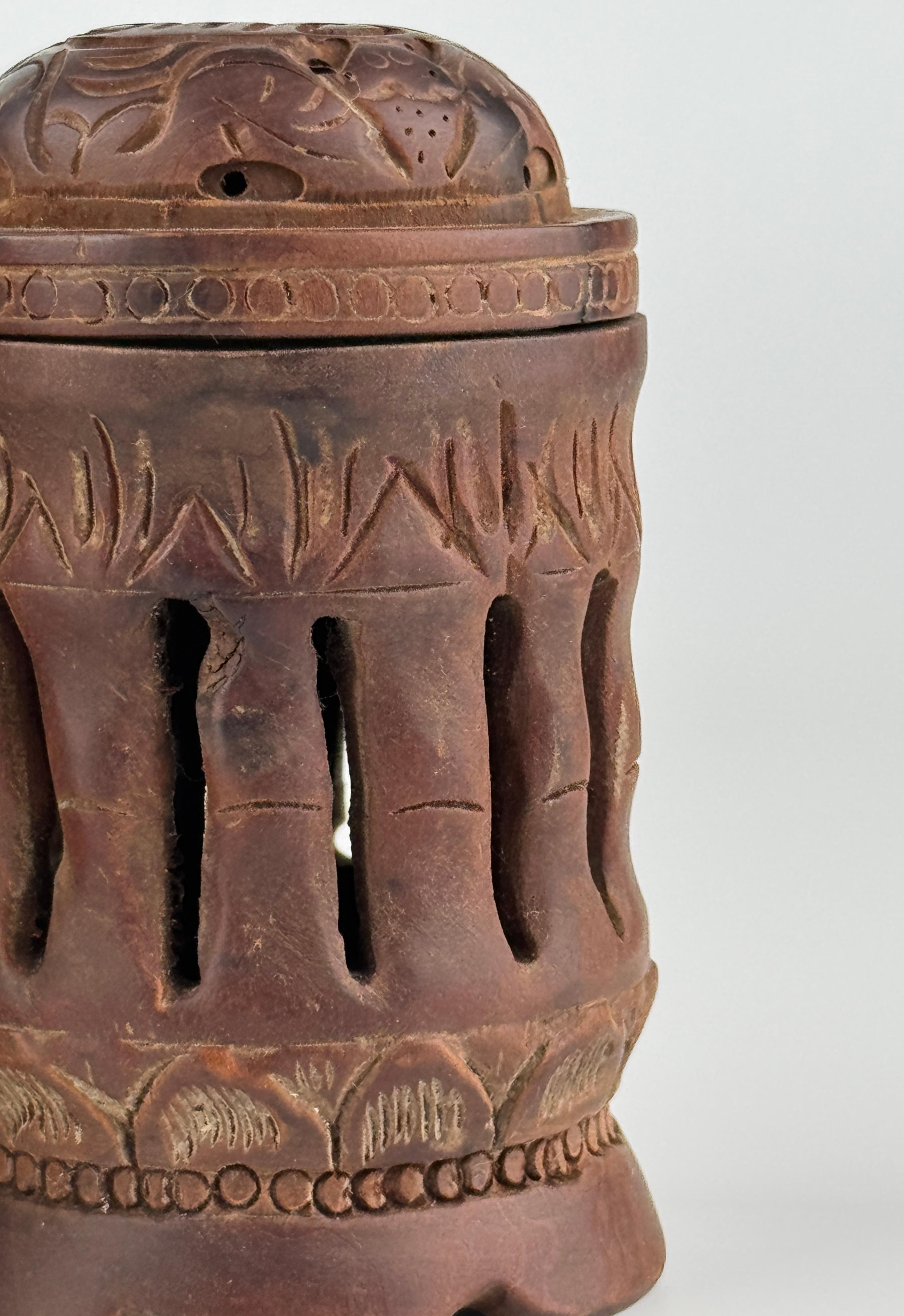 19th Century Carved Bamboo Incense Burners, Late Qing to Republic period For Sale