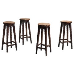 Carved Bar Stool, Spain circa 1930