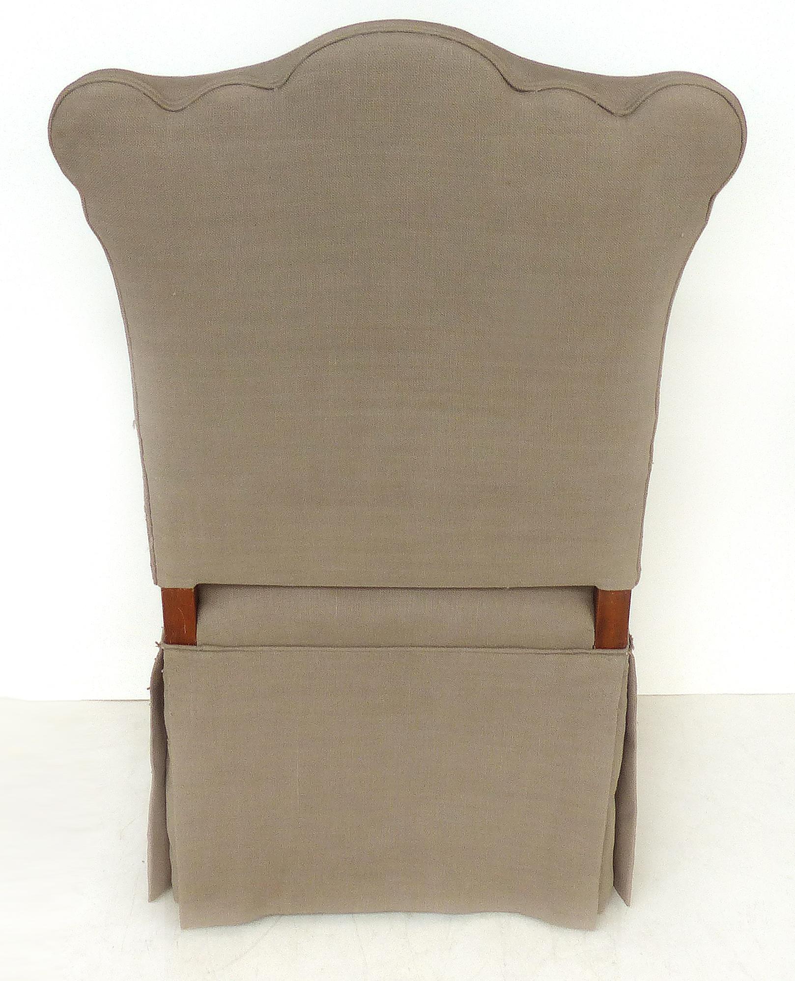 20th Century Carved Barley Twist Armchair, Upholstered Seat and Back For Sale