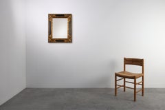 Carved Baroque Black and Giltwood Mirror, France 1850s