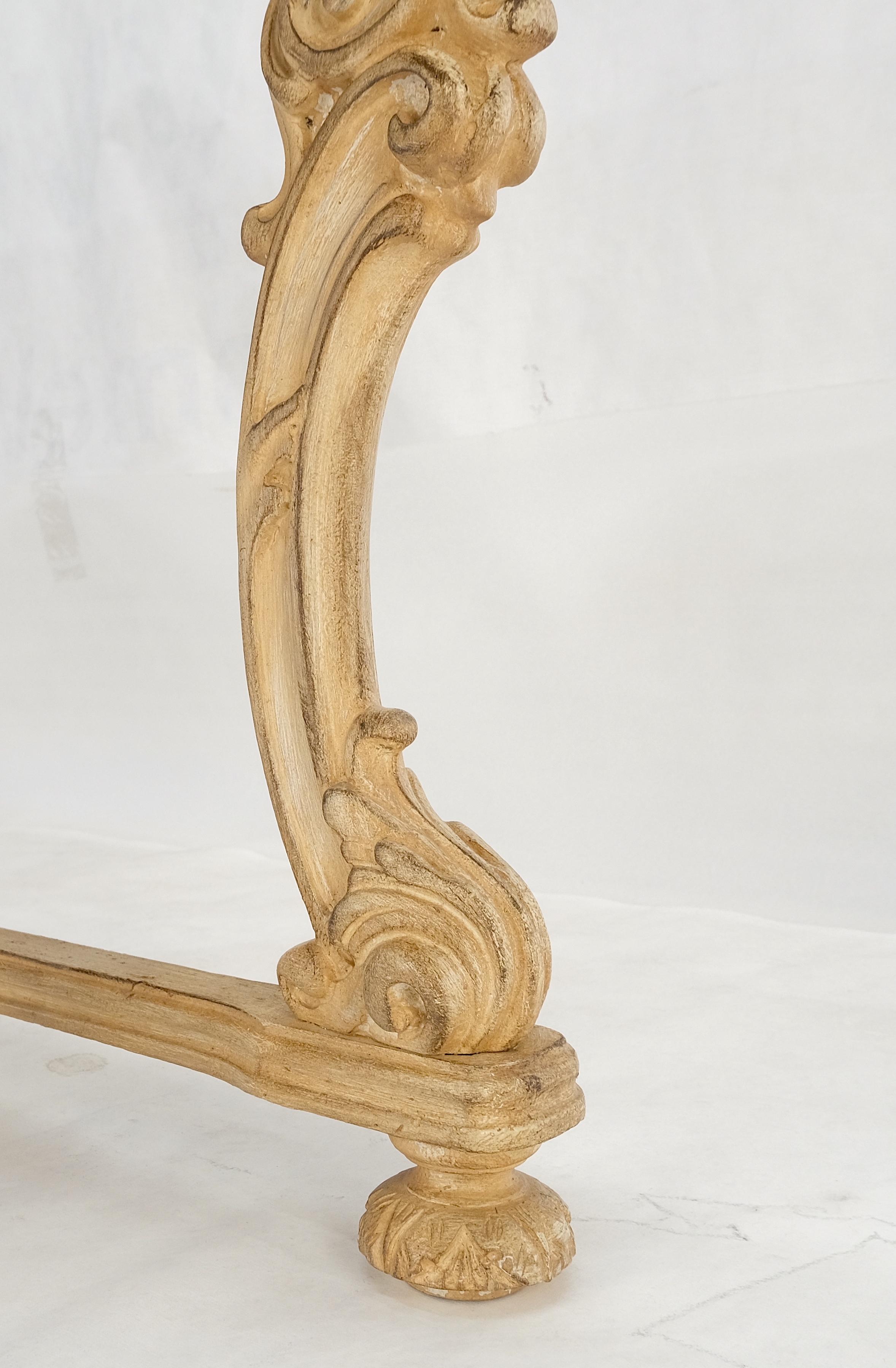 Carved Base Two Tone Burl Walnut Convertible Console Sofa Dining Table MINT For Sale 8