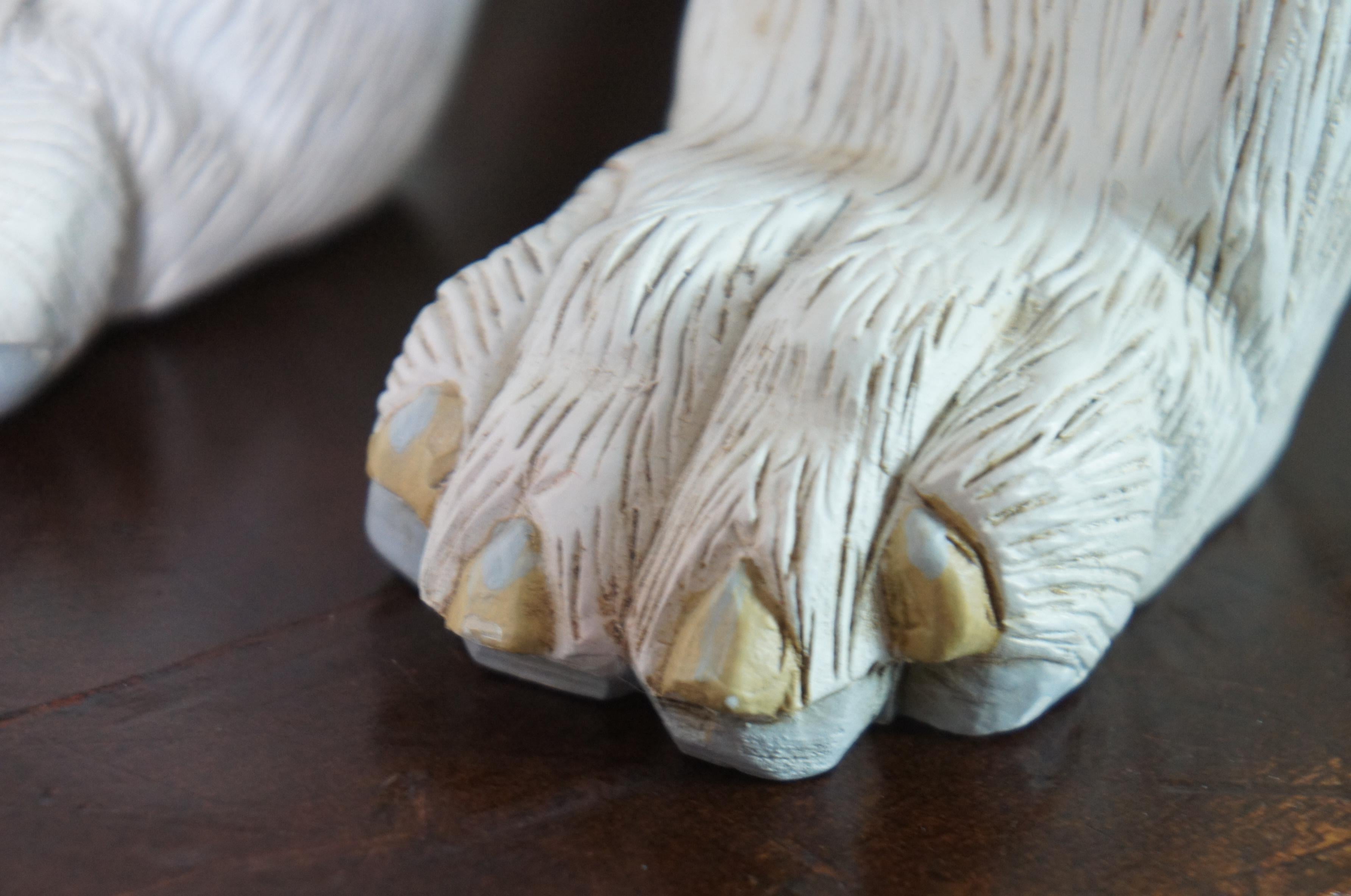 Carved Basswood Basset Hound Dog Sculpture Statue John Garton JD Adkins For Sale 2