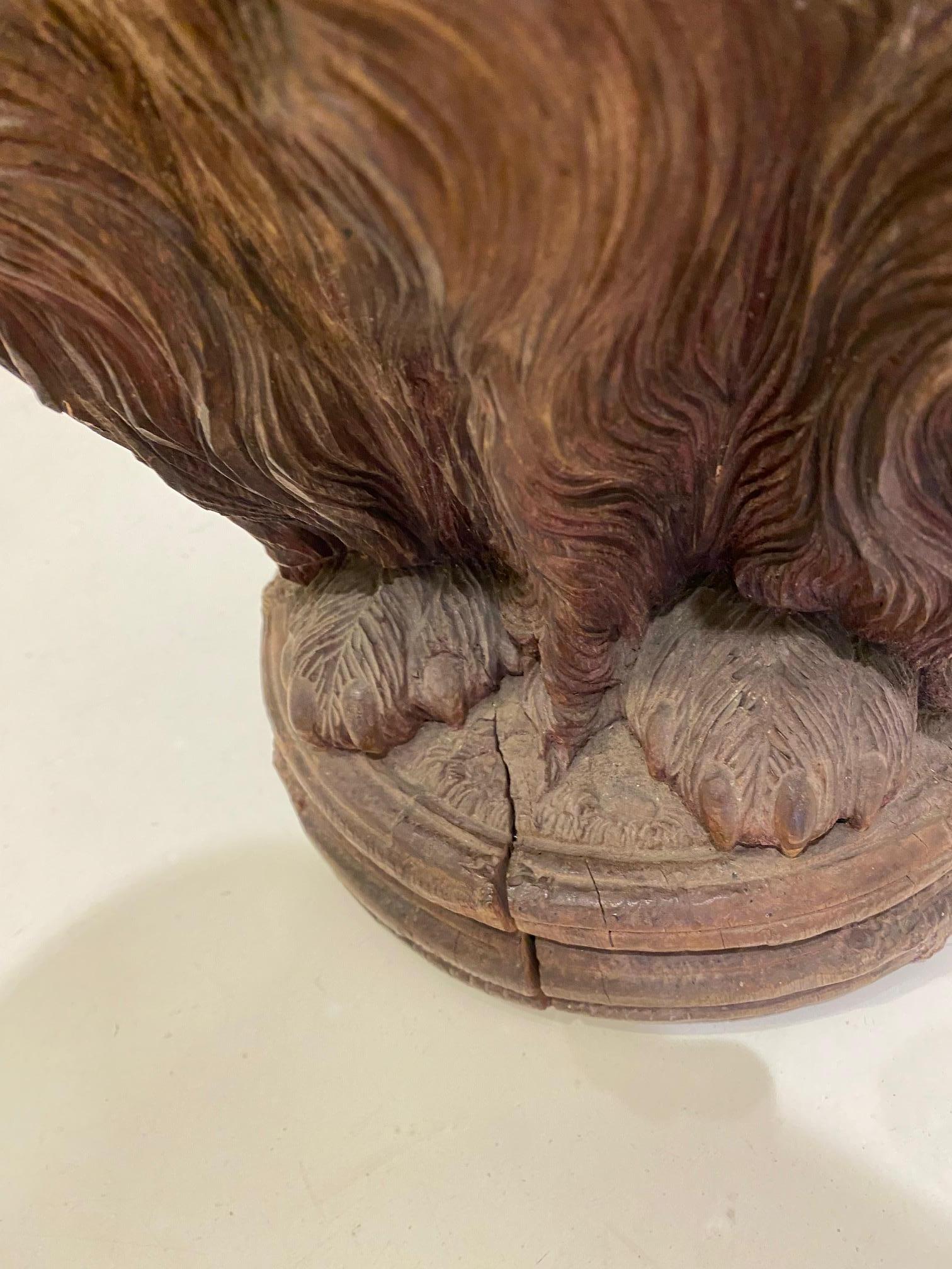 Carved Black Forest Linden Wood German Poodle For Sale 6