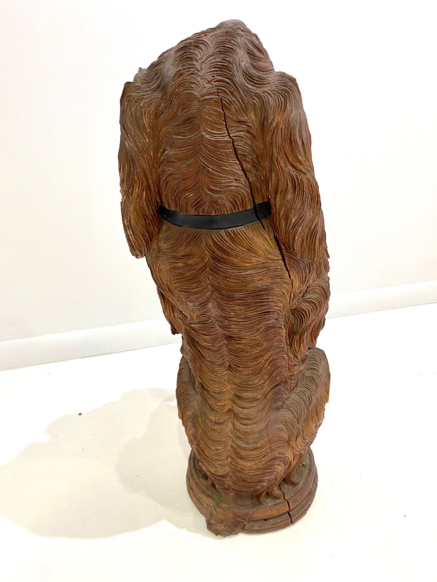 Carved Black Forest Linden Wood German Poodle For Sale 9