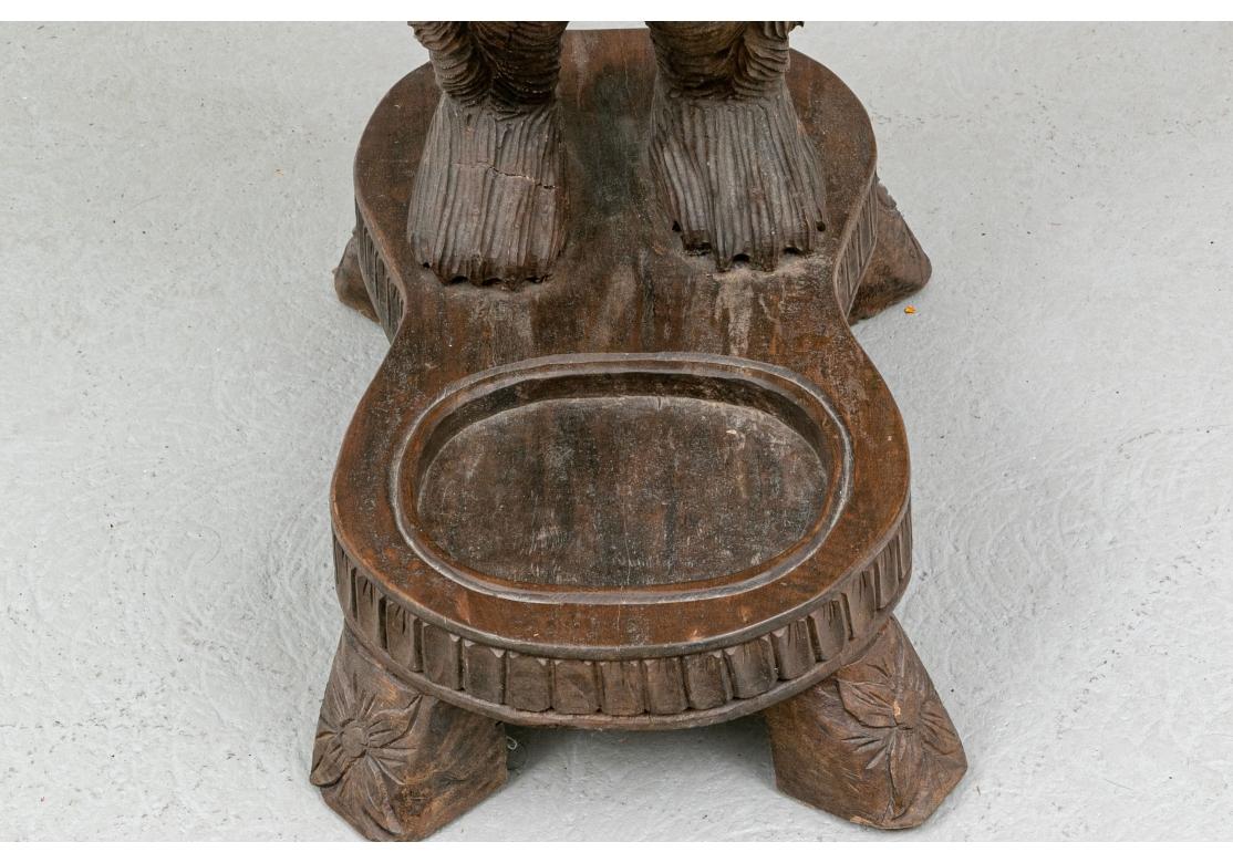Carved Black Forest Style Cane Stand with Bear Figure For Sale 5
