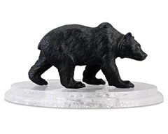 Carved Black Jasper Bear By Andreas Von Zadora-Gerlof