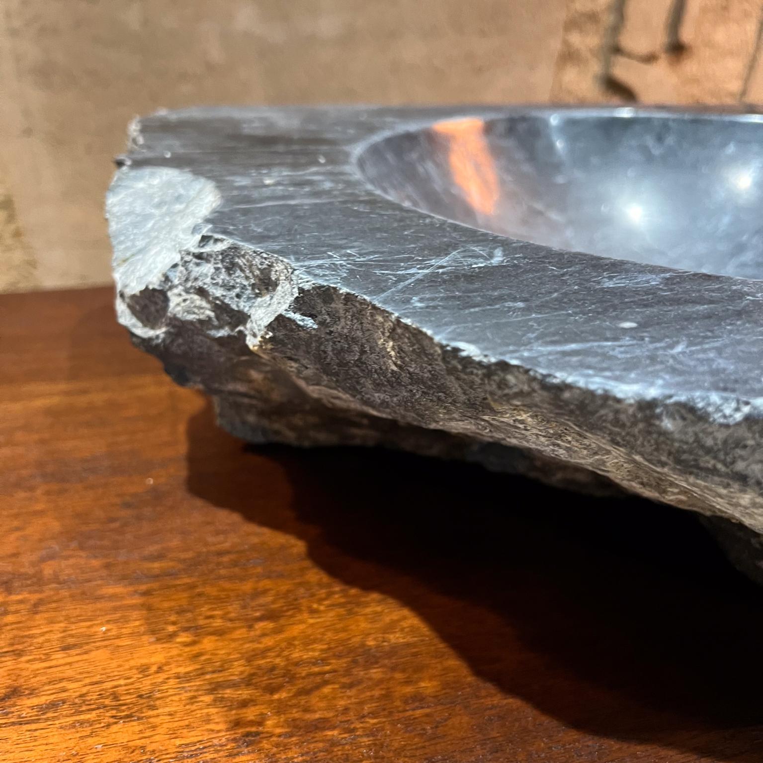 Carved Black Marble Natural Stone Sink Basin Bowl For Sale 3