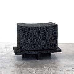 Carved, Blackened and Maple Loft Stool by John Eric Byers