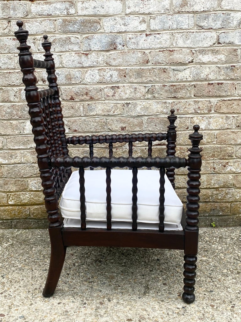 Carved Bobbin Arm Chair For Sale at 1stDibs