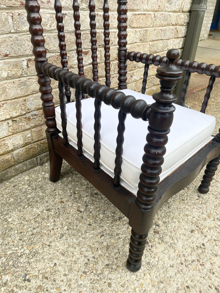 Carved Bobbin Arm Chair For Sale at 1stDibs