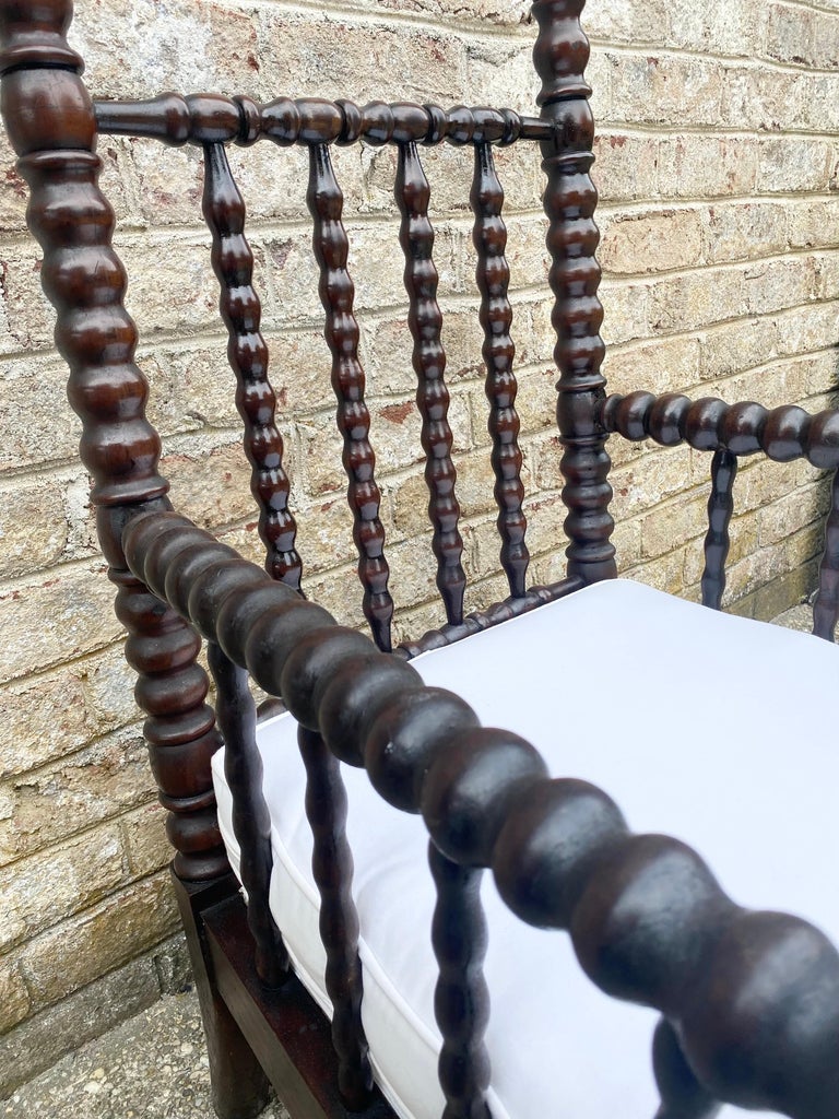 Carved Bobbin Arm Chair For Sale at 1stDibs